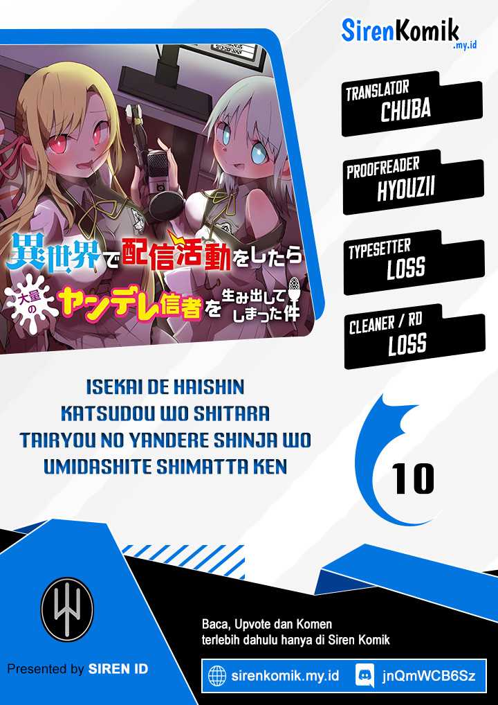 Isekai de Haishin Katsudou wo Shitara Tairyou no Yandere Shinja wo Umidashite Shimatta Ken - Chapter 10 1
